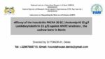Denis présentation_APATE terebrans ENG 1st Scientific Webinar : efficacy of the insecticide PACHA 30 EC ( Acetamiprid 15 g/l Lambdacyhalothrin 15 g/l) against APATE terebrans , the cashew borer in Benin
